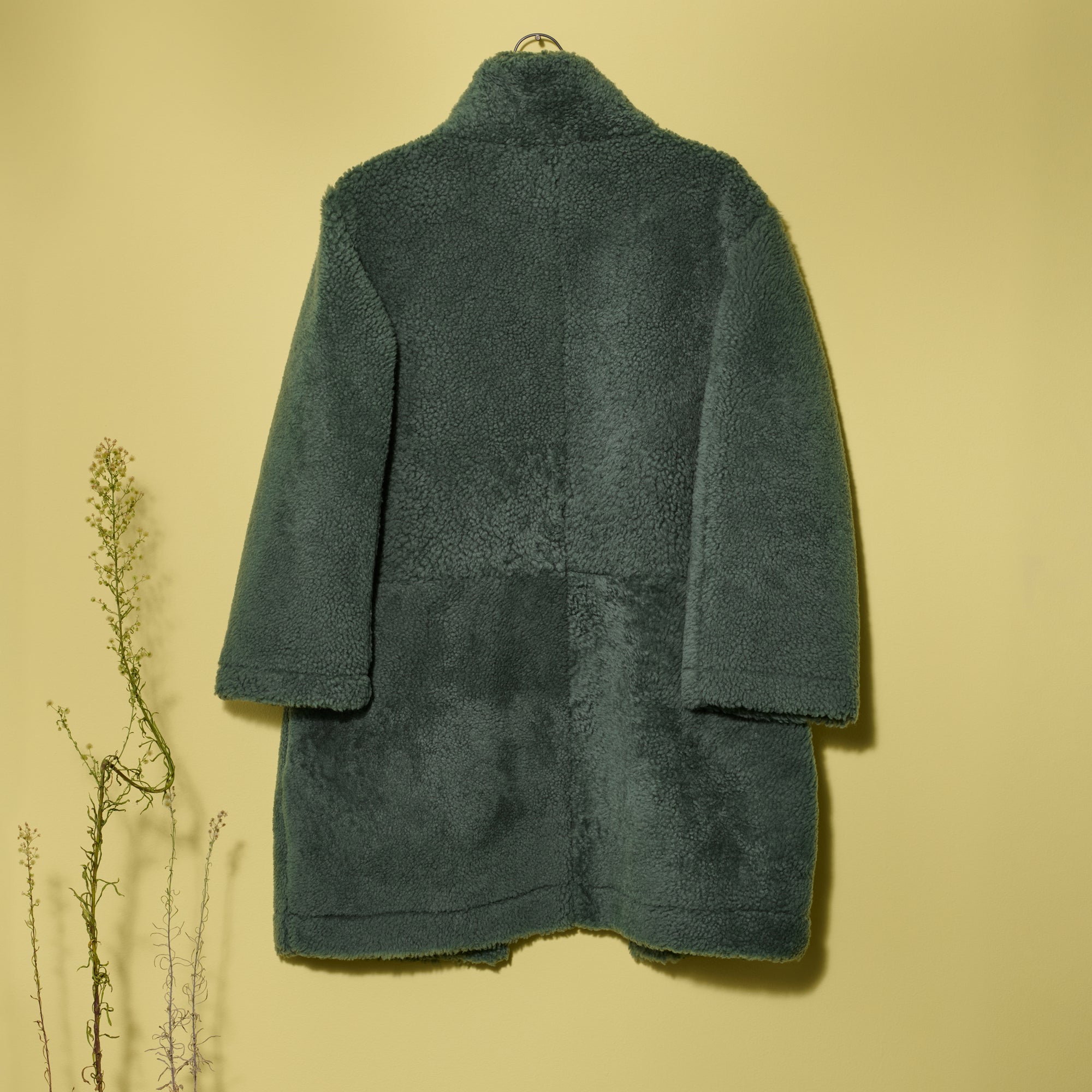 Nat Coat Reversible in Lagoon Shearling