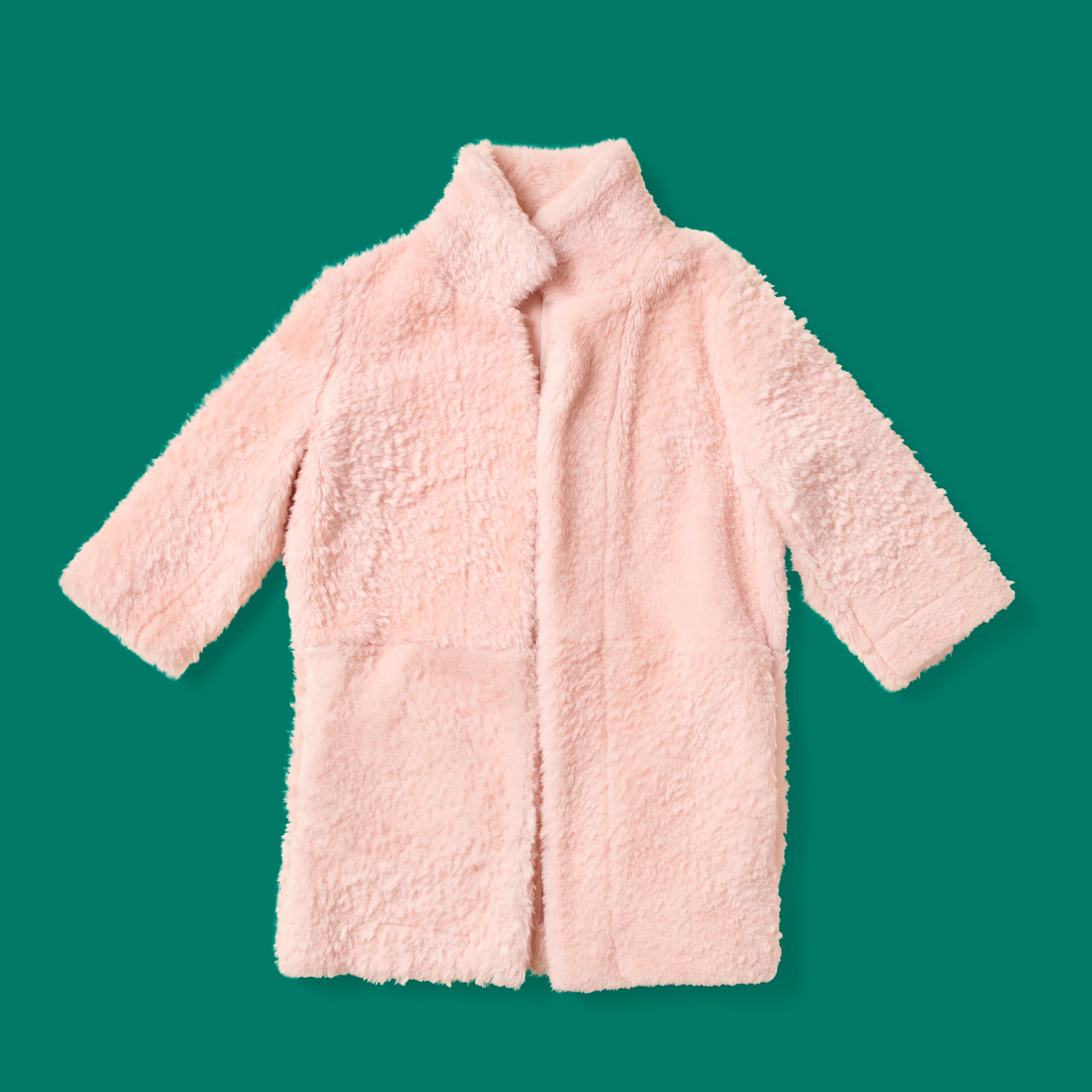 Nat Coat in Cotton Candy Shearling